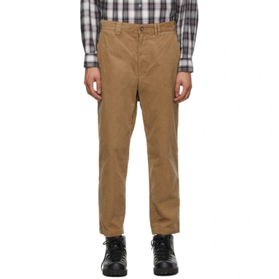 Shop Aïe Khaki Corduroy Bng Trousers In Rk012 Khaki