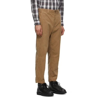 Shop Aïe Khaki Corduroy Bng Trousers In Rk012 Khaki