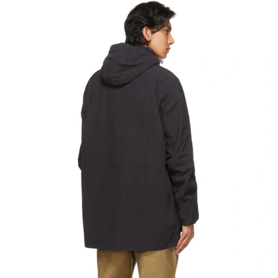 Shop Barbour Navy Overdyed Beaufort Casual Coat