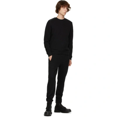 Shop Belstaff Black French Terry Lounge Pants In 90000 Black