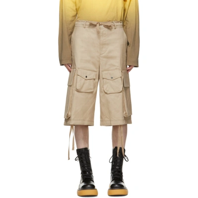 Shop Moncler Genius 2 Moncler 1952 Beige Bermuda Shorts In 206 Khaki