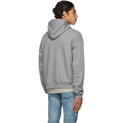 Shop John Elliott Grey Aspen Mock Hoodie In Dark Grey