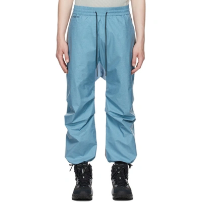 Shop Byborre Blue & Grey Weight Map Field Lounge Pants In Multicolor