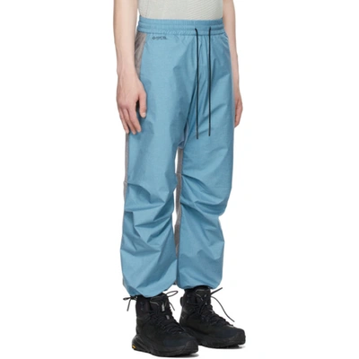Shop Byborre Blue & Grey Weight Map Field Lounge Pants In Multicolor