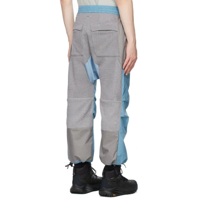 Shop Byborre Blue & Grey Weight Map Field Lounge Pants In Multicolor