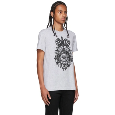 Shop Versace Jeans Couture Grey Rubber V-emblem T-shirt In E802 Grigio