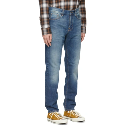 Shop Nudie Jeans Blue Steady Eddie Ii Jeans In Rigid Dream