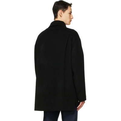 Shop Acne Studios Black Wool Shirt Jacket