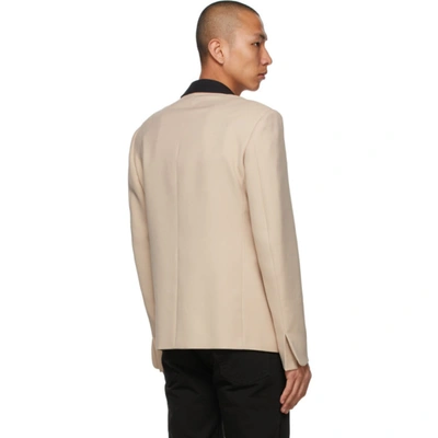 Shop Random Identities Beige Buttonless Blazer