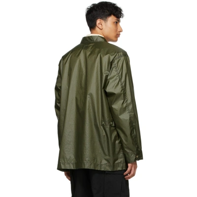 Shop Aïe Green Ripstop Shirt Jacket In Ct078 Olive