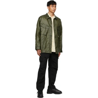 Shop Aïe Green Ripstop Shirt Jacket In Ct078 Olive