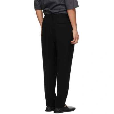 Shop N.hoolywood Black Tapered Wide Easy Trousers