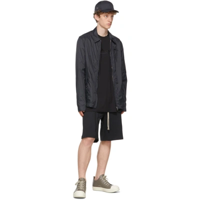 Shop Rick Owens Black Champion Edition Worker Windbreaker Jacket In 09 Black