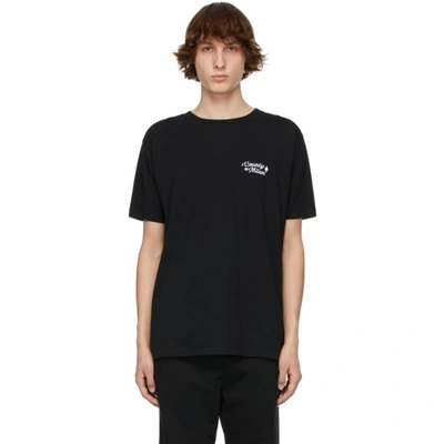 Shop Marcelo Burlon County Of Milan Black Logo T-shirt In Black Beig