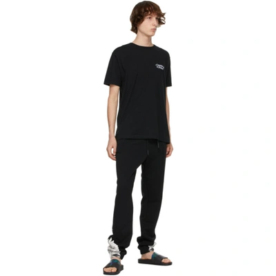 Shop Marcelo Burlon County Of Milan Black Logo T-shirt In Black Beig