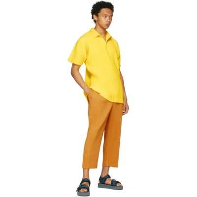 Shop Issey Miyake Yellow Monthly Color May Polo In 51 Lemon Yellow