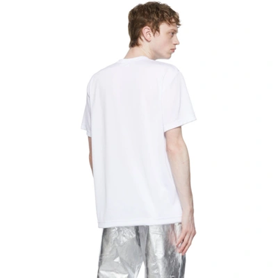 Shop Comme Des Garçons Homme Deux White Jersey T-shirt In 1 White