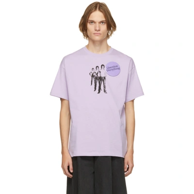 Shop Raf Simons Purple 'question Everything' T-shirt In Lila