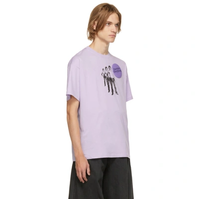 Shop Raf Simons Purple 'question Everything' T-shirt In Lila