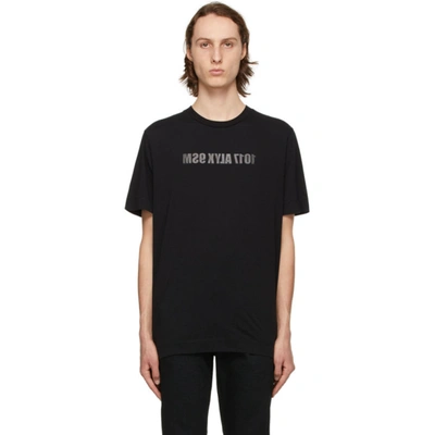 Shop Alyx Black Mirrored Logo T-shirt In Blk0001 Black