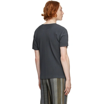 Shop Issey Miyake Grey Monthly Color July T-shirt In 14-charcoal Gray