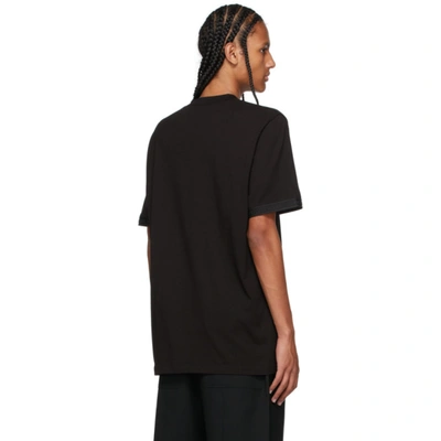 Moncler Logo Patch Taped Sleeve Cotton T-shirt In Black | ModeSens