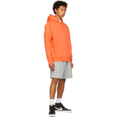 Shop Nike Orange Fleece Sportswear Club Hoodie In Turf Orange/turf Ora