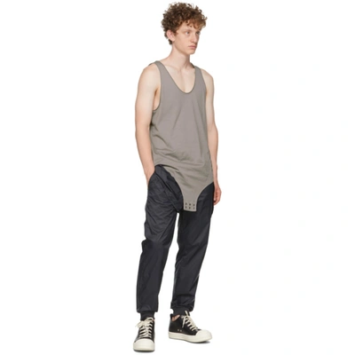 Shop Rick Owens Grey Champion Edition Jersey Basketball Tank Top In 34 Dust