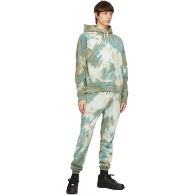 Shop John Elliott Green Tie-dye Sequoia Hoodie In Sorrel