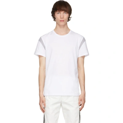 Shop Alexander Mcqueen White Paneled T-shirt In 0900 White/mix