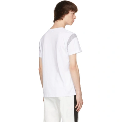 Shop Alexander Mcqueen White Paneled T-shirt In 0900 White/mix
