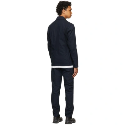 Shop Stone Island Navy O-cotton & R-nylon Tela Two-piece Suit In V0020 Navy Blue