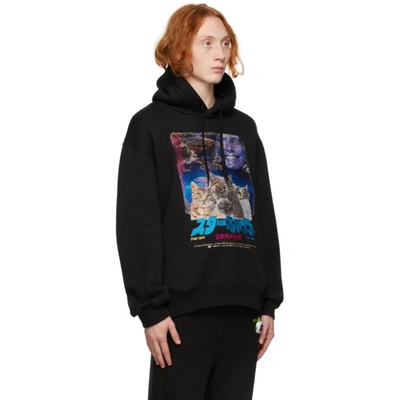 Shop Doublet Black Graphic Poster Hoodie