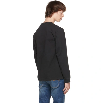 Shop Nudie Jeans Black Heavy Pocket Rudi Long Sleeve T-shirt