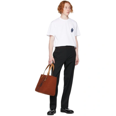 Shop Jw Anderson White Anchor Patch T-shirt In 001 White