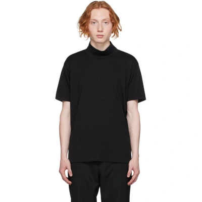 Shop Givenchy Black Funnel Neck 4g T-shirt In 001-black