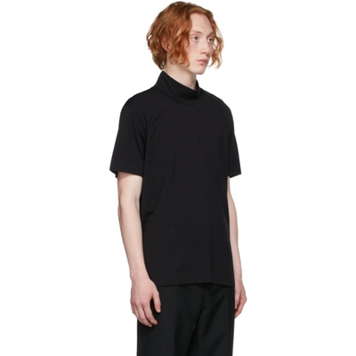 Shop Givenchy Black Funnel Neck 4g T-shirt In 001-black