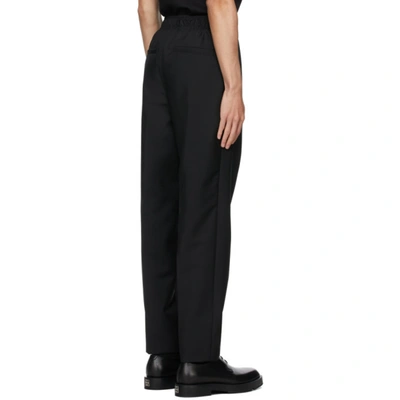 Shop Givenchy Black Mohair Woven Trousers In 001-black