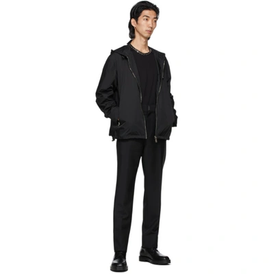 Shop Givenchy Black Mohair Woven Trousers In 001-black