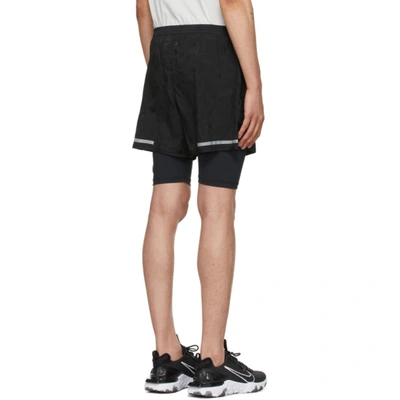 Shop True Tribe Black Camo Run Steve Shorts In Camo Nero