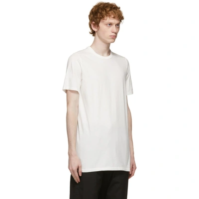 Shop Rick Owens White Level T-shirt In 11 Milk