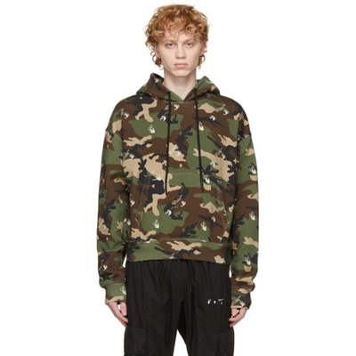Shop Off-white Green & Brown Camou Hoodie In Camo No Color