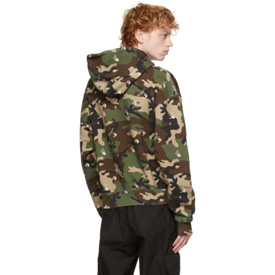 Shop Off-white Green & Brown Camou Hoodie In Camo No Color