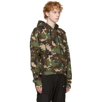 Shop Off-white Green & Brown Camou Hoodie In Camo No Color