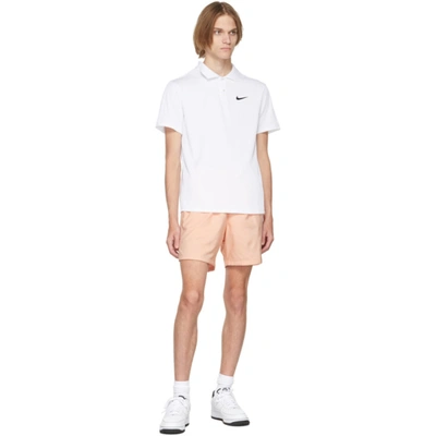 Shop Nike Pink Woven Sportswear Shorts In Arctic Orange/white