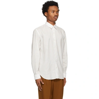 Shop Sunflower White Striped Dan Shirt In 650 White