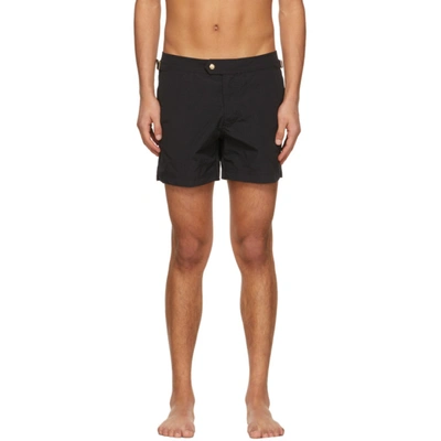 Shop Tom Ford Black Nylon Swim Shorts In K09 Blk