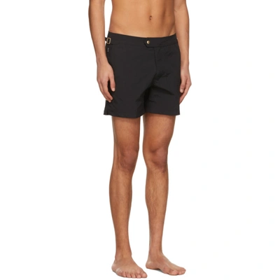 Shop Tom Ford Black Nylon Swim Shorts In K09 Blk