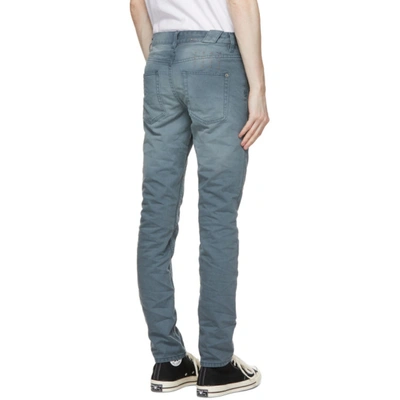 Shop Ksubi Blue Garment-dyed Chitch Jeans
