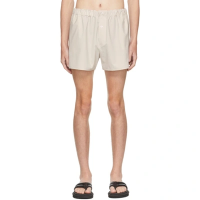 Shop Coperni Ssense Exclusive Beige Tailoring Boxer Shorts In Sand